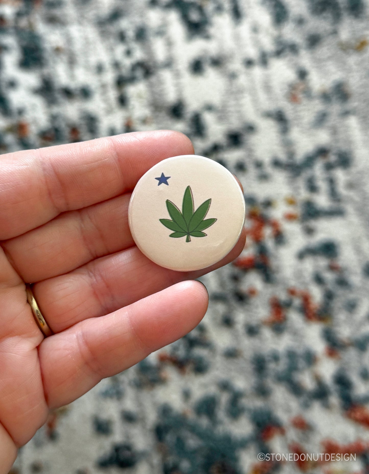 1901 Cannabis Maine Flag Pinback Button