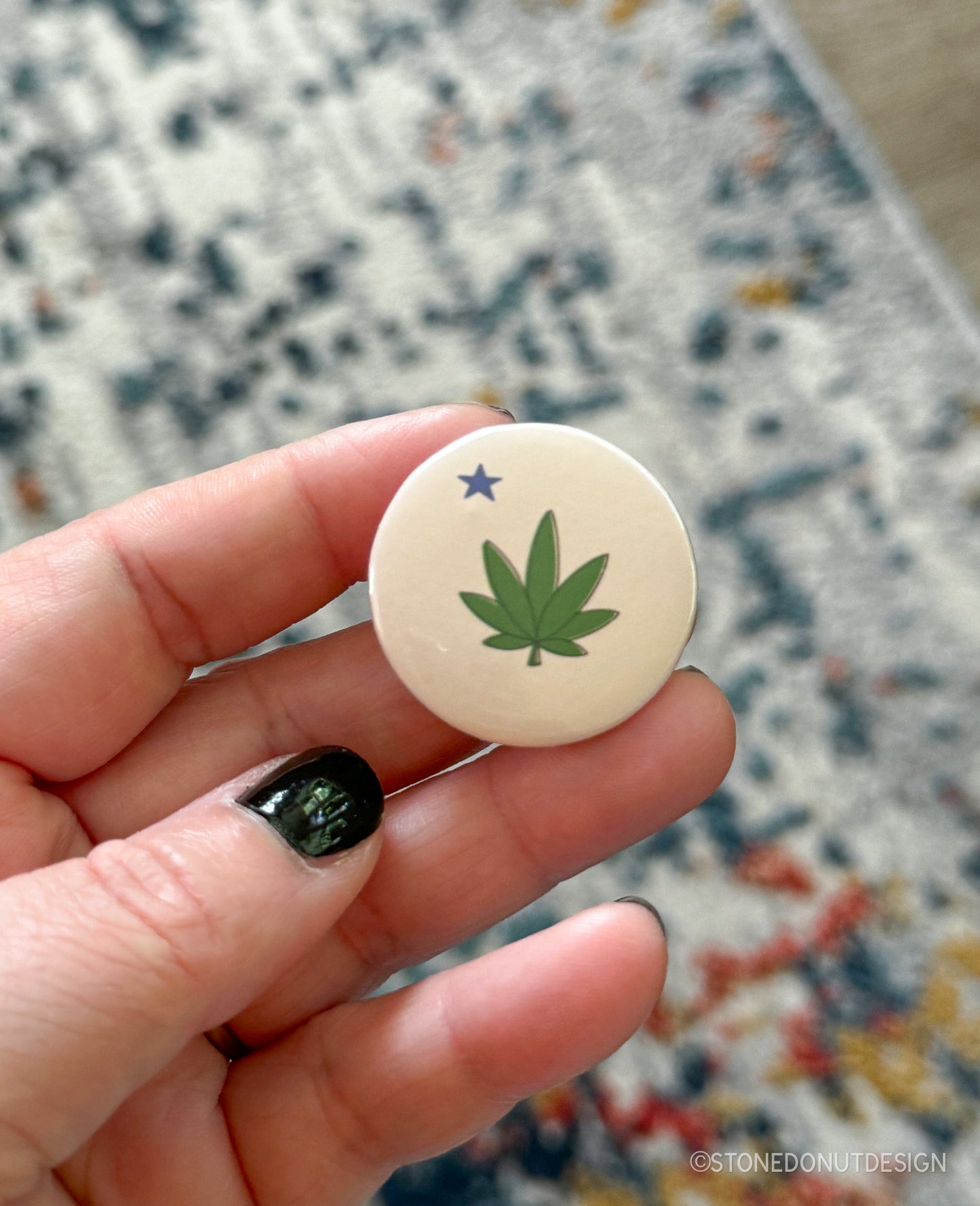 1901 Cannabis Maine Flag Pinback Button