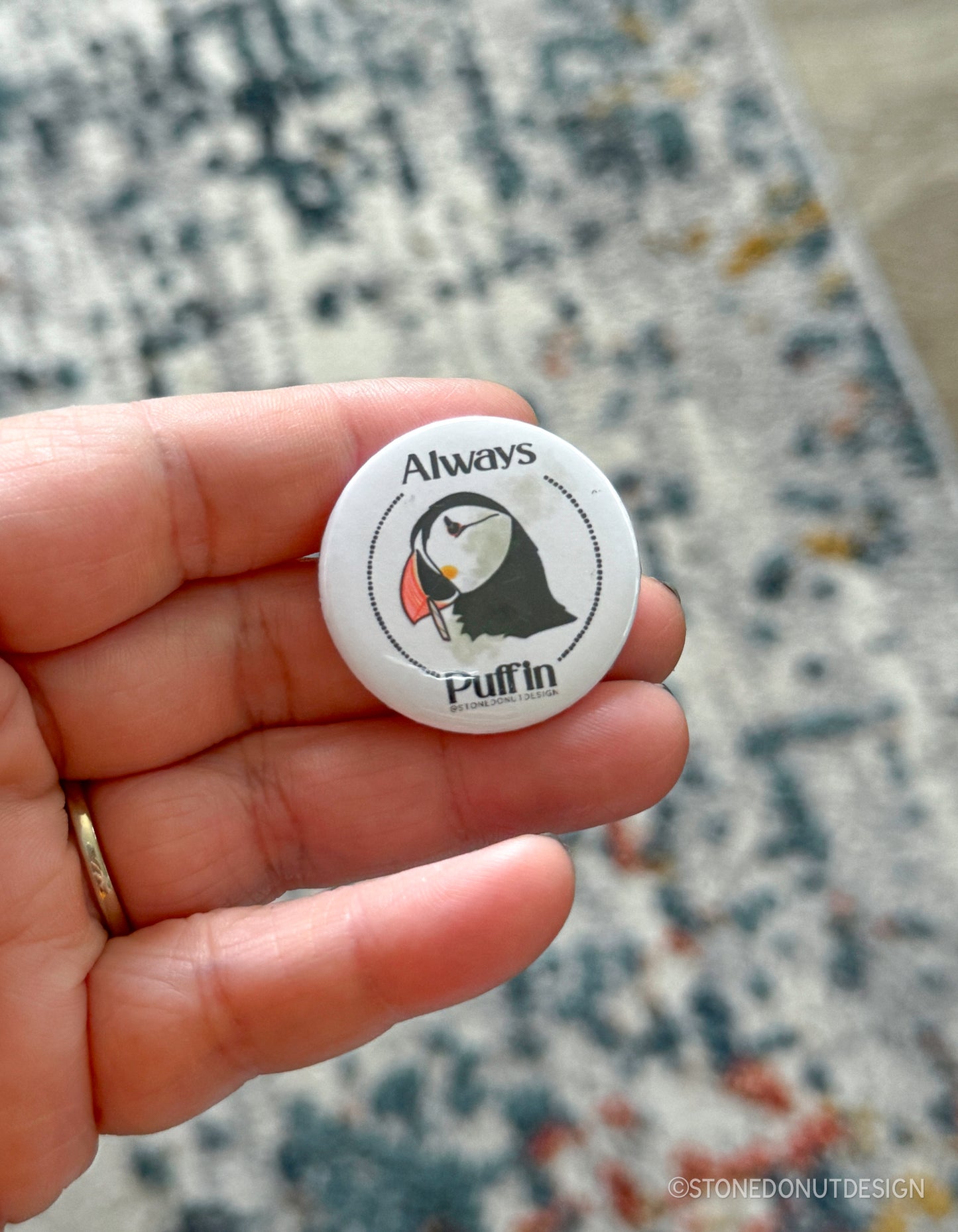 Always Puffin Pinback Button