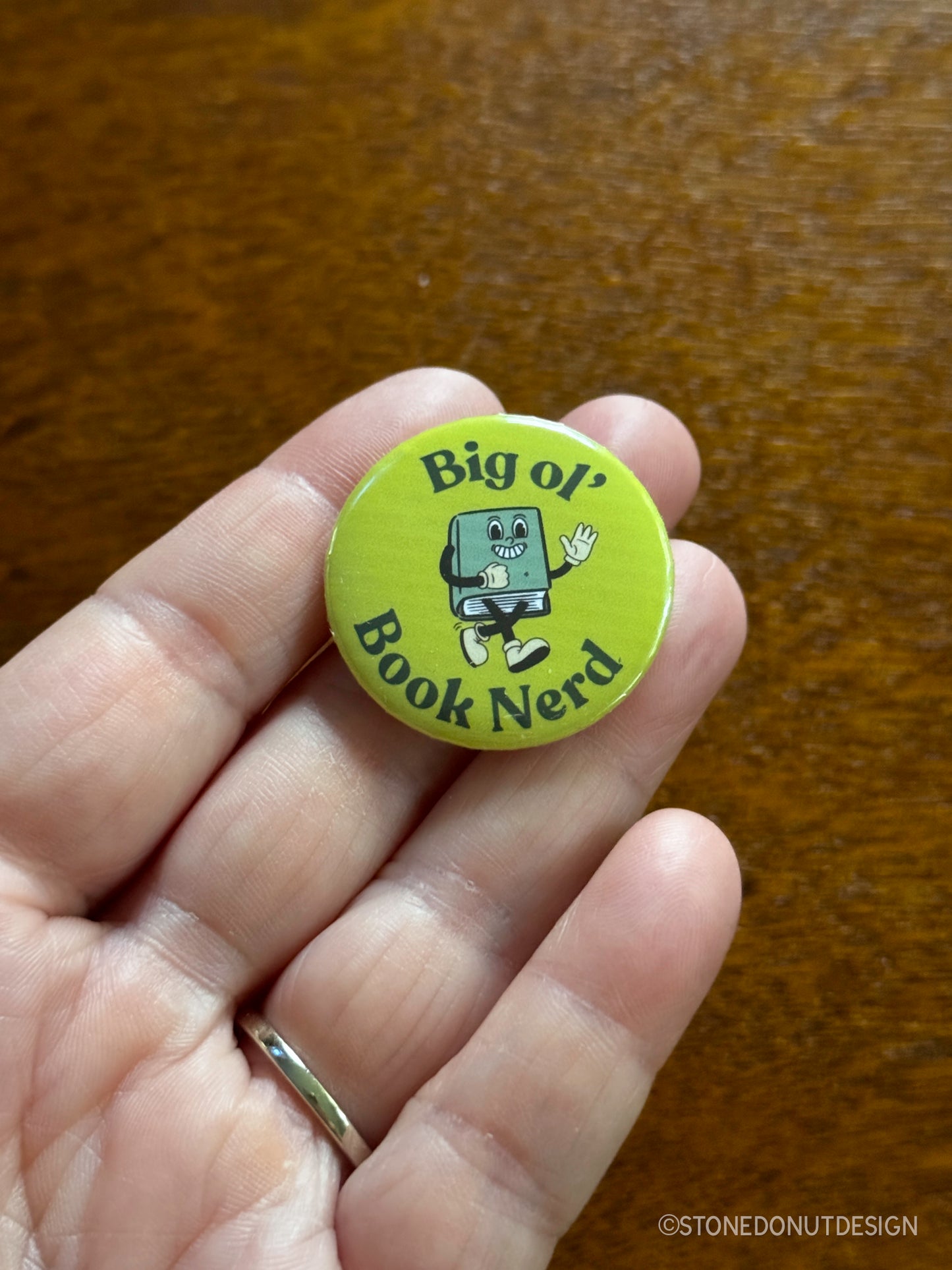 Big Ol' Book Nerd Pinback Button