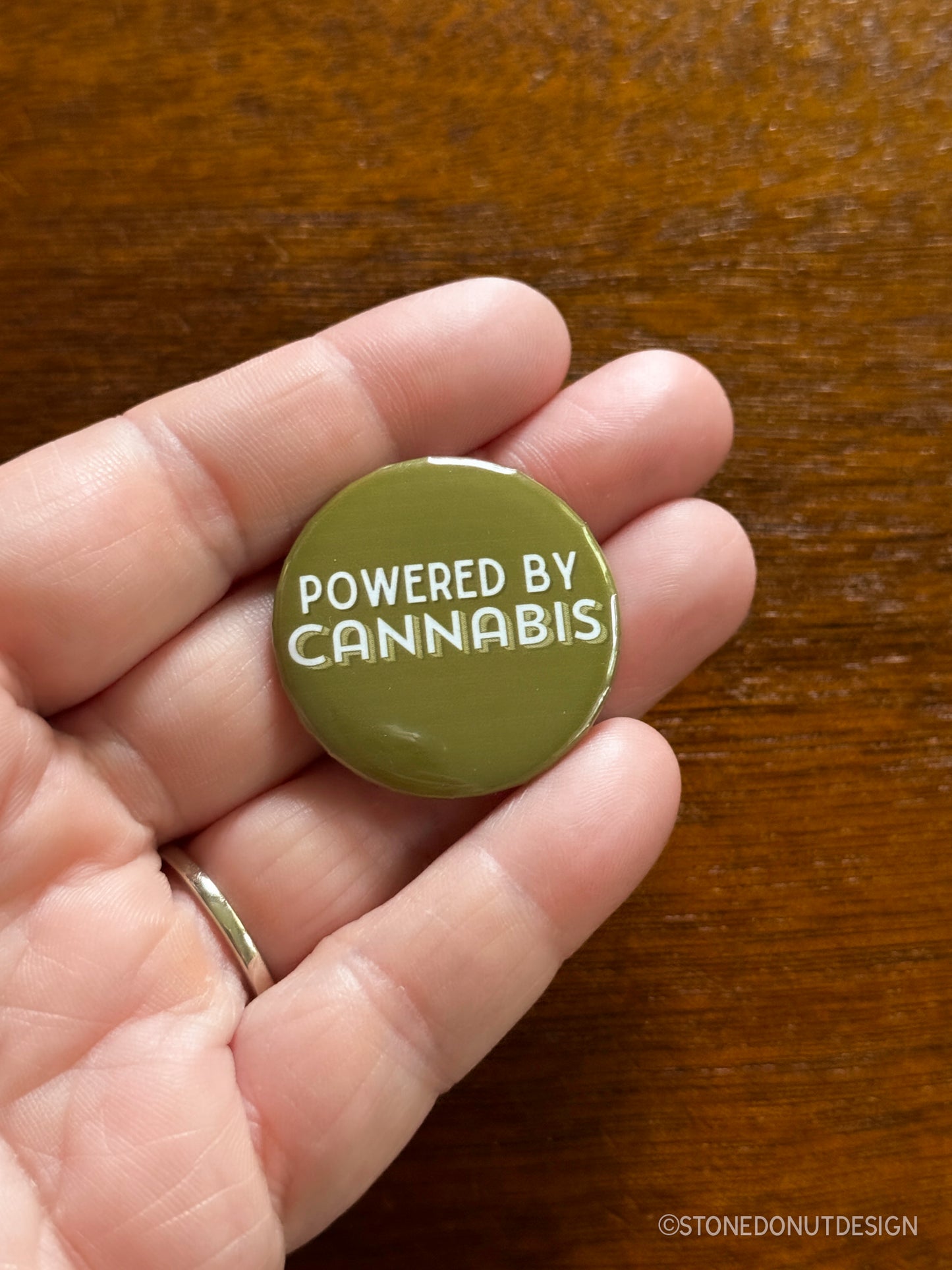 Powered by Cannabis Pinback Button