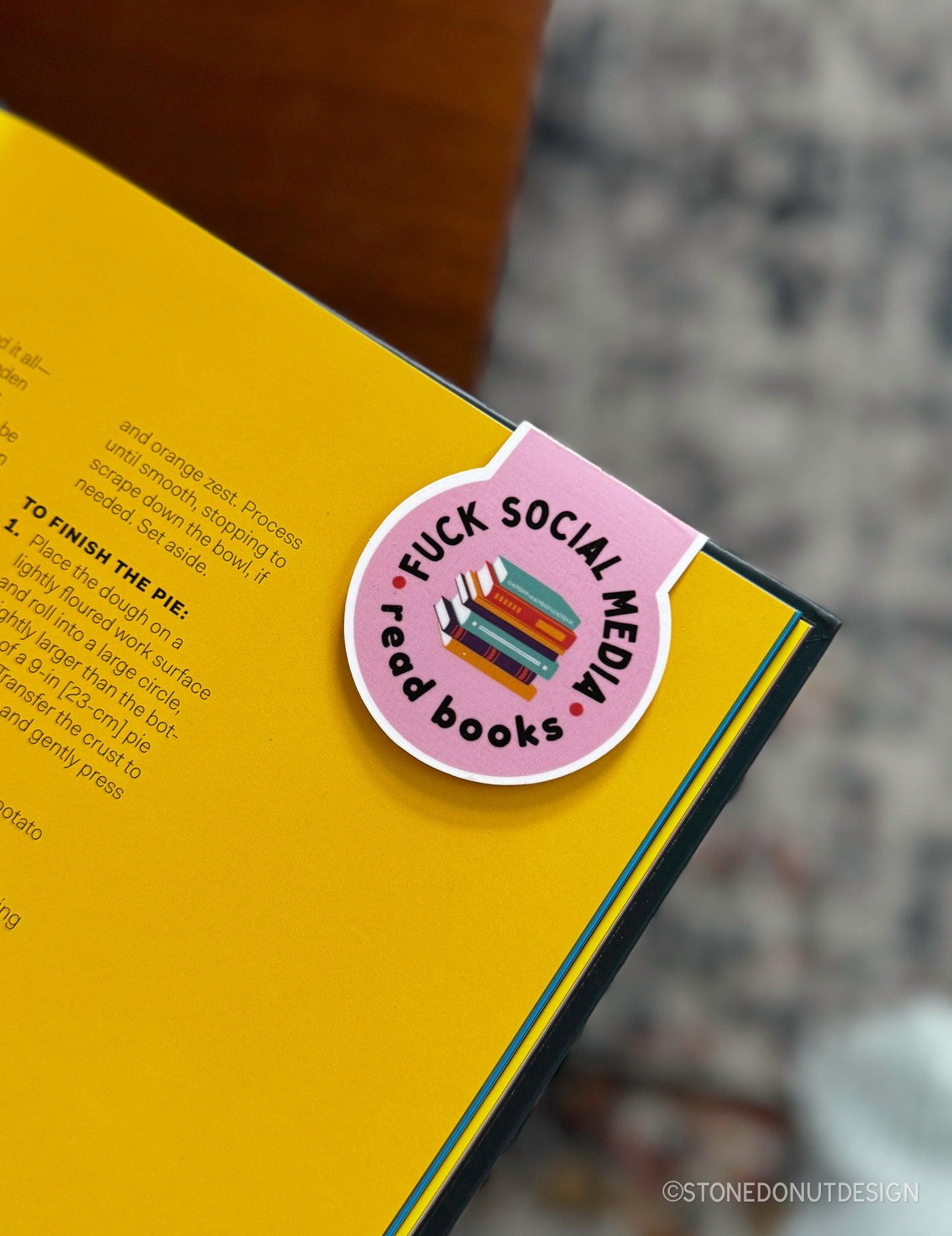 Fuck Social Media Read Books Magnetic Bookmark