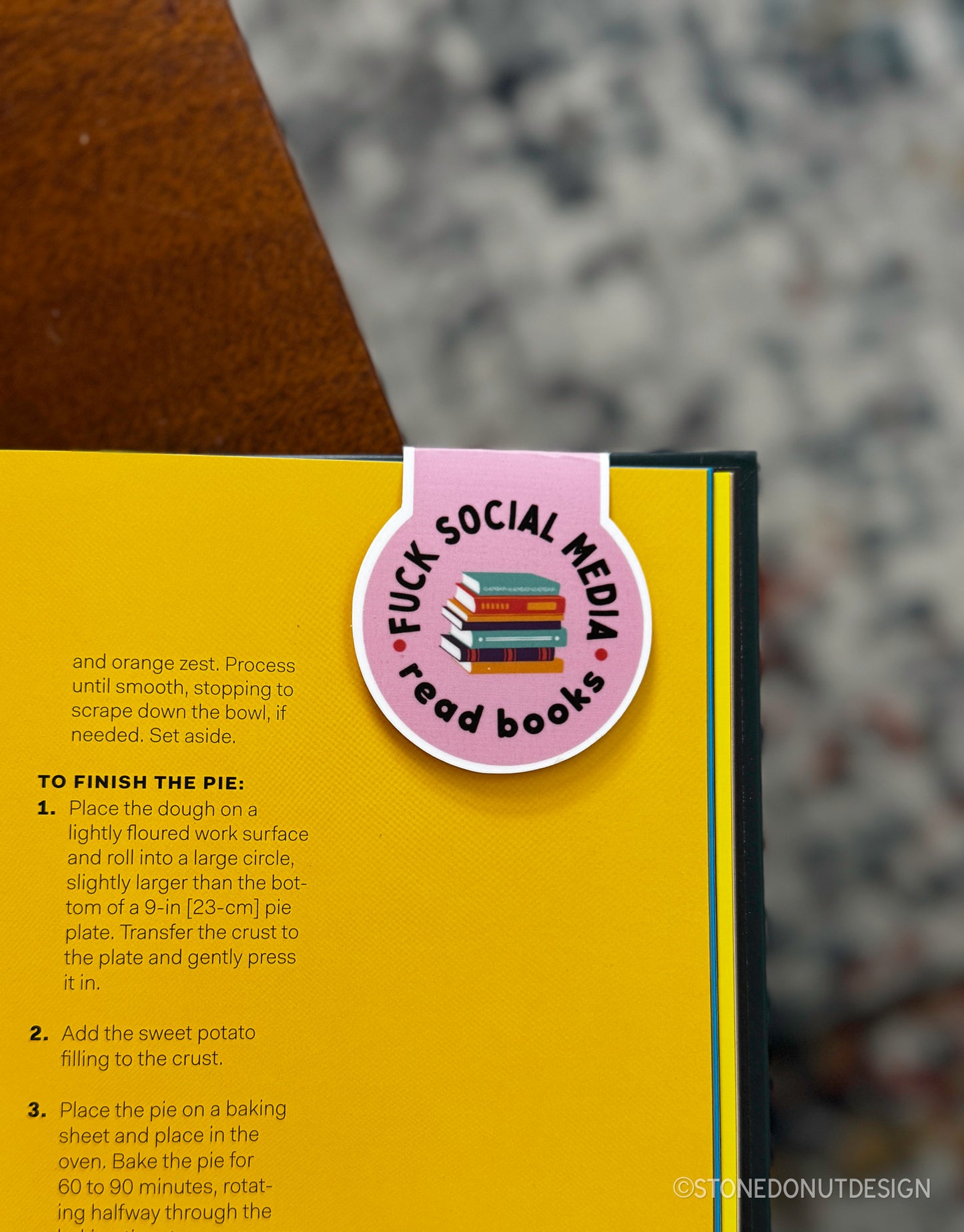 Fuck Social Media Read Books Magnetic Bookmark