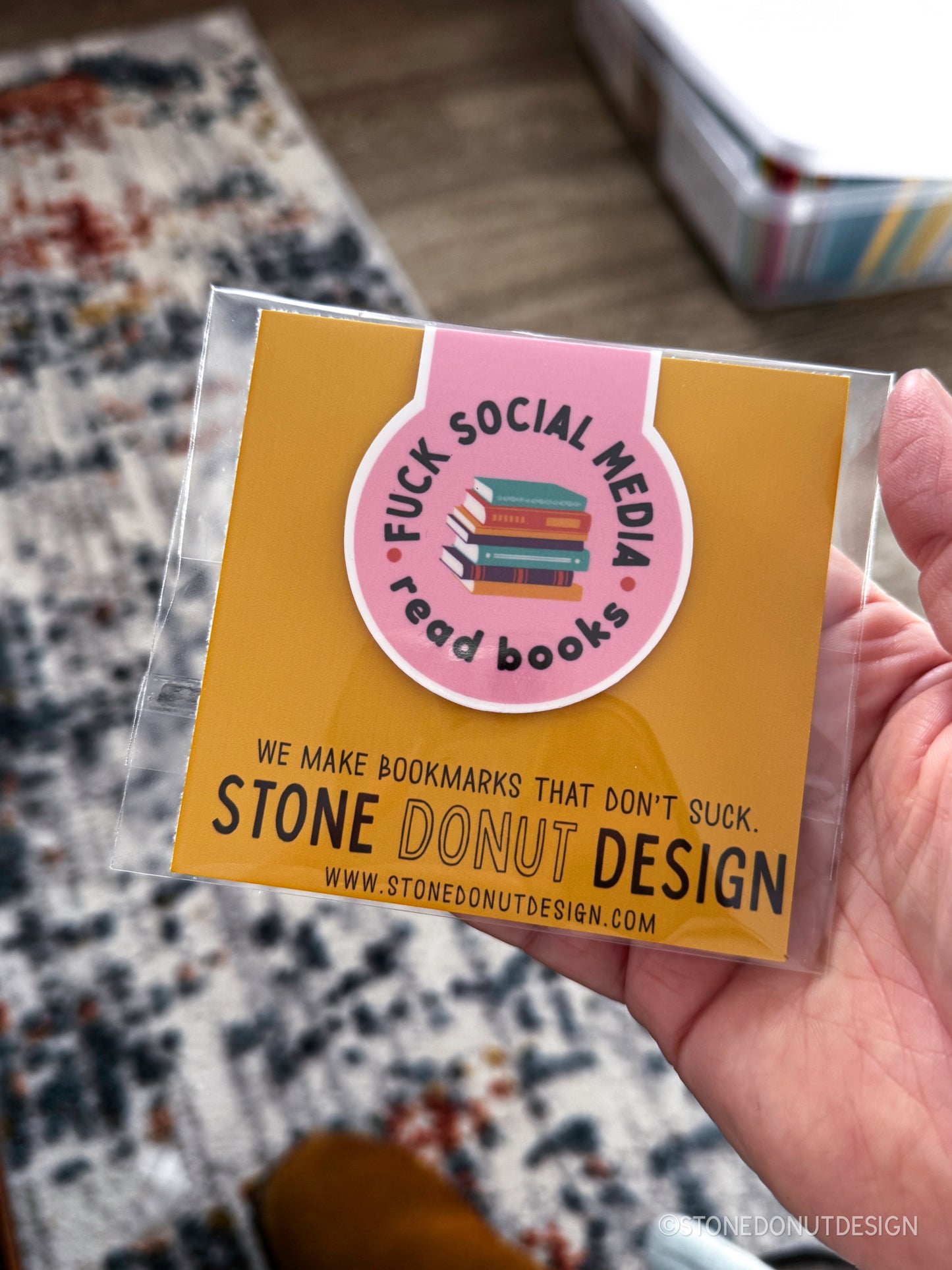 Fuck Social Media Read Books Magnetic Bookmark