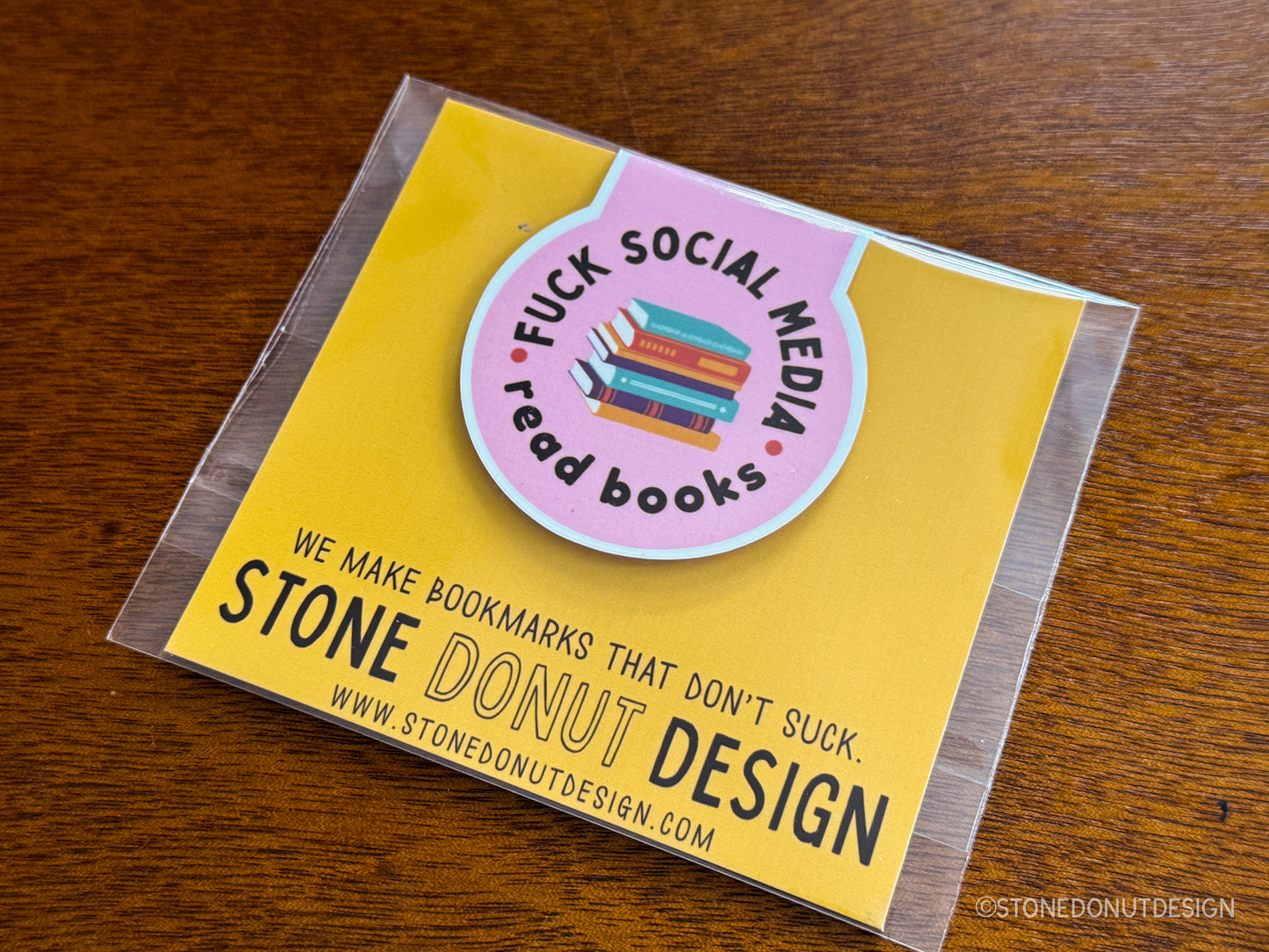 Fuck Social Media Read Books Magnetic Bookmark