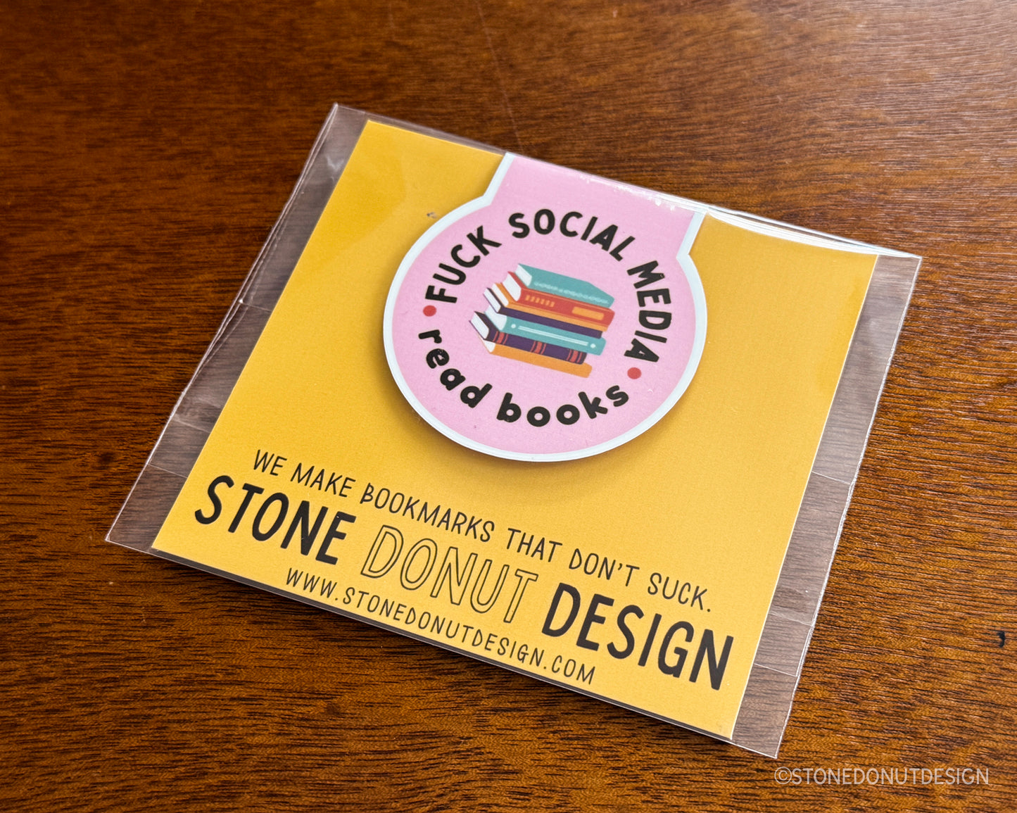 Fuck Social Media Read Books Magnetic Bookmark