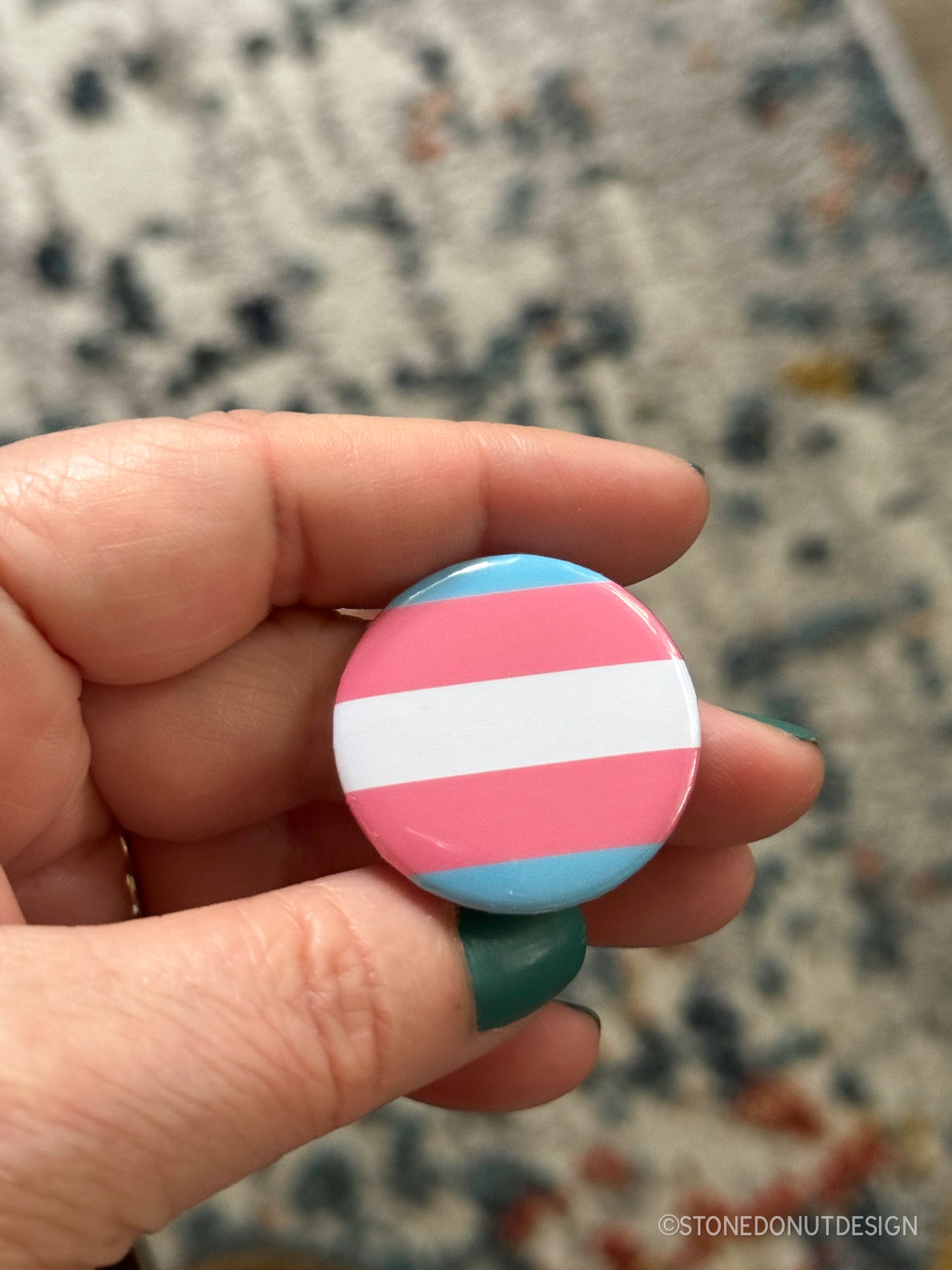 Transgender Flag Pinback Button