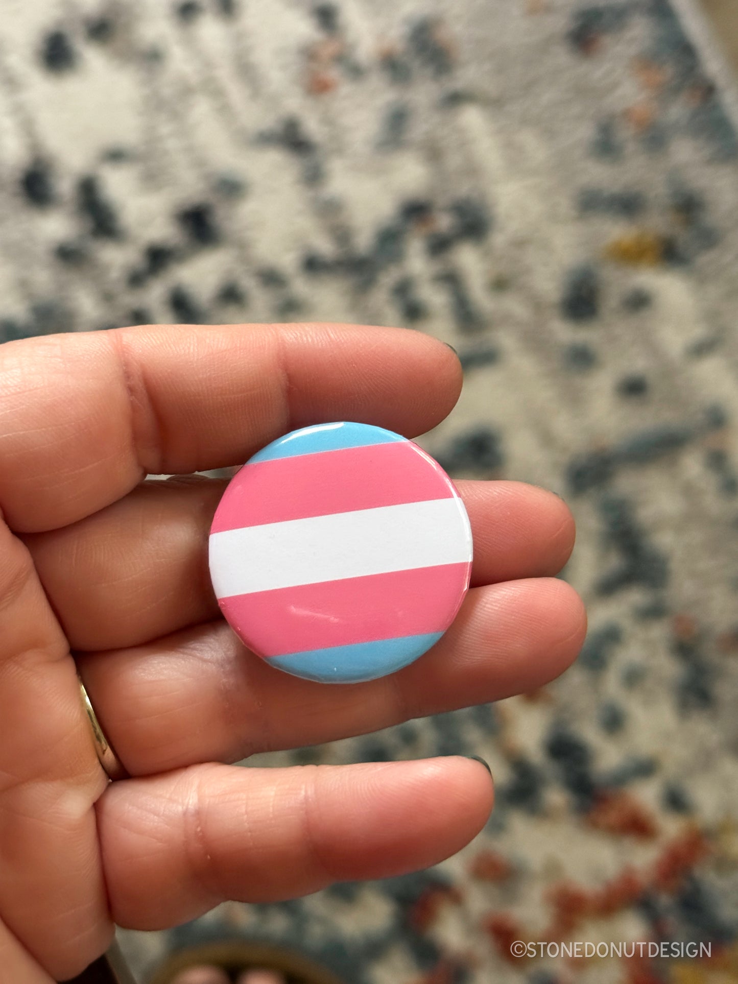 Transgender Flag Pinback Button