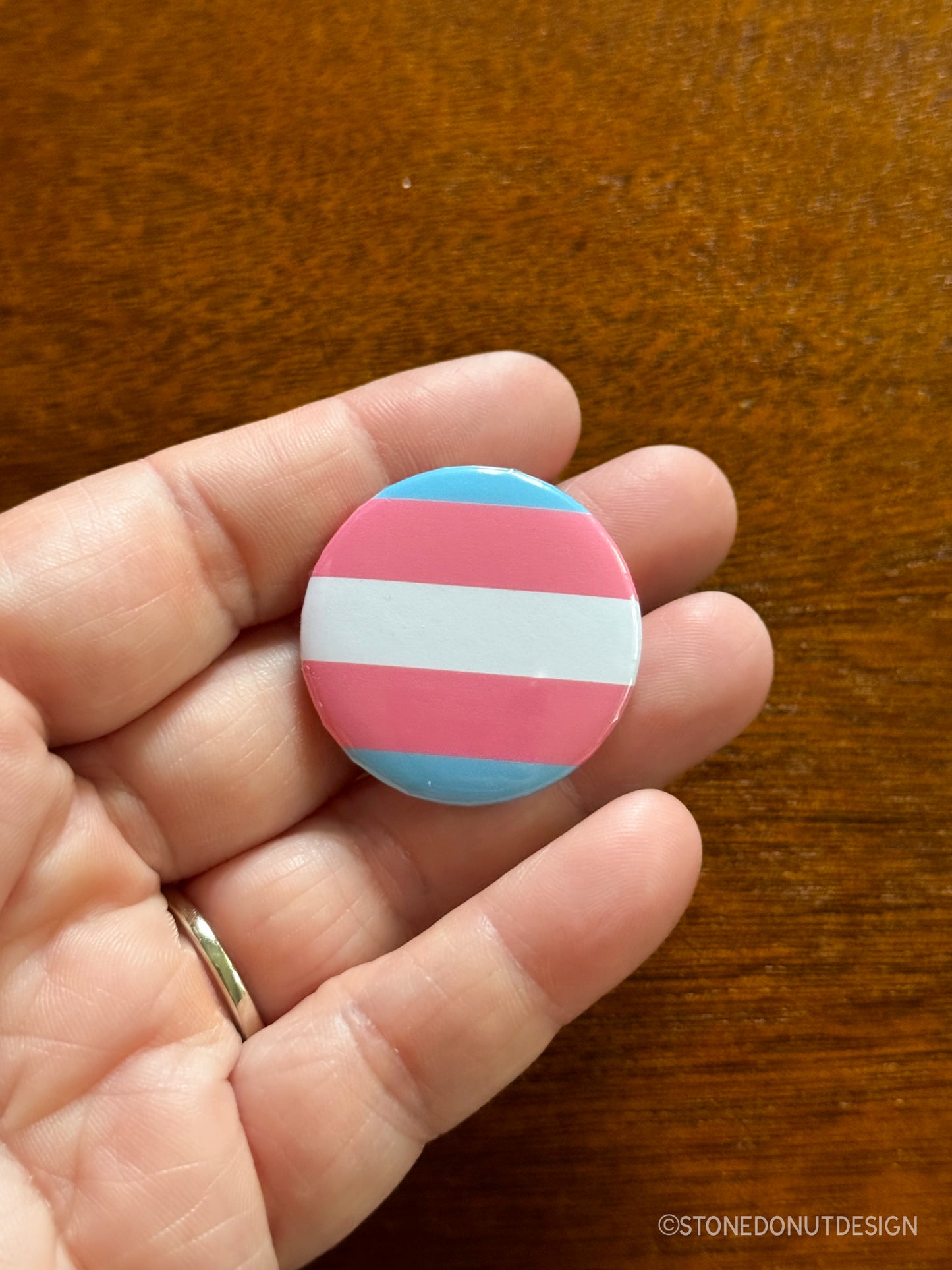 Transgender Flag Pinback Button