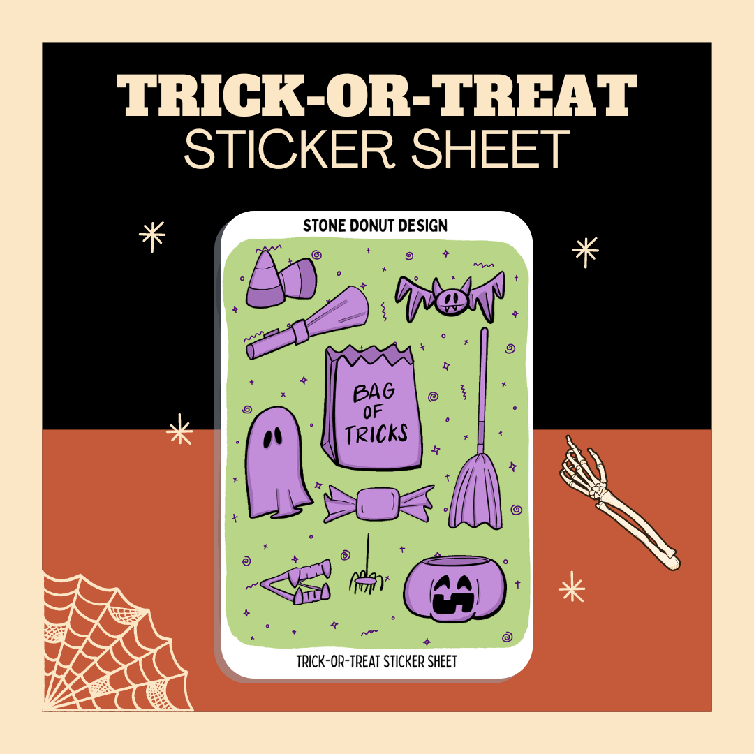 Trick or Treat Sticker Sheet