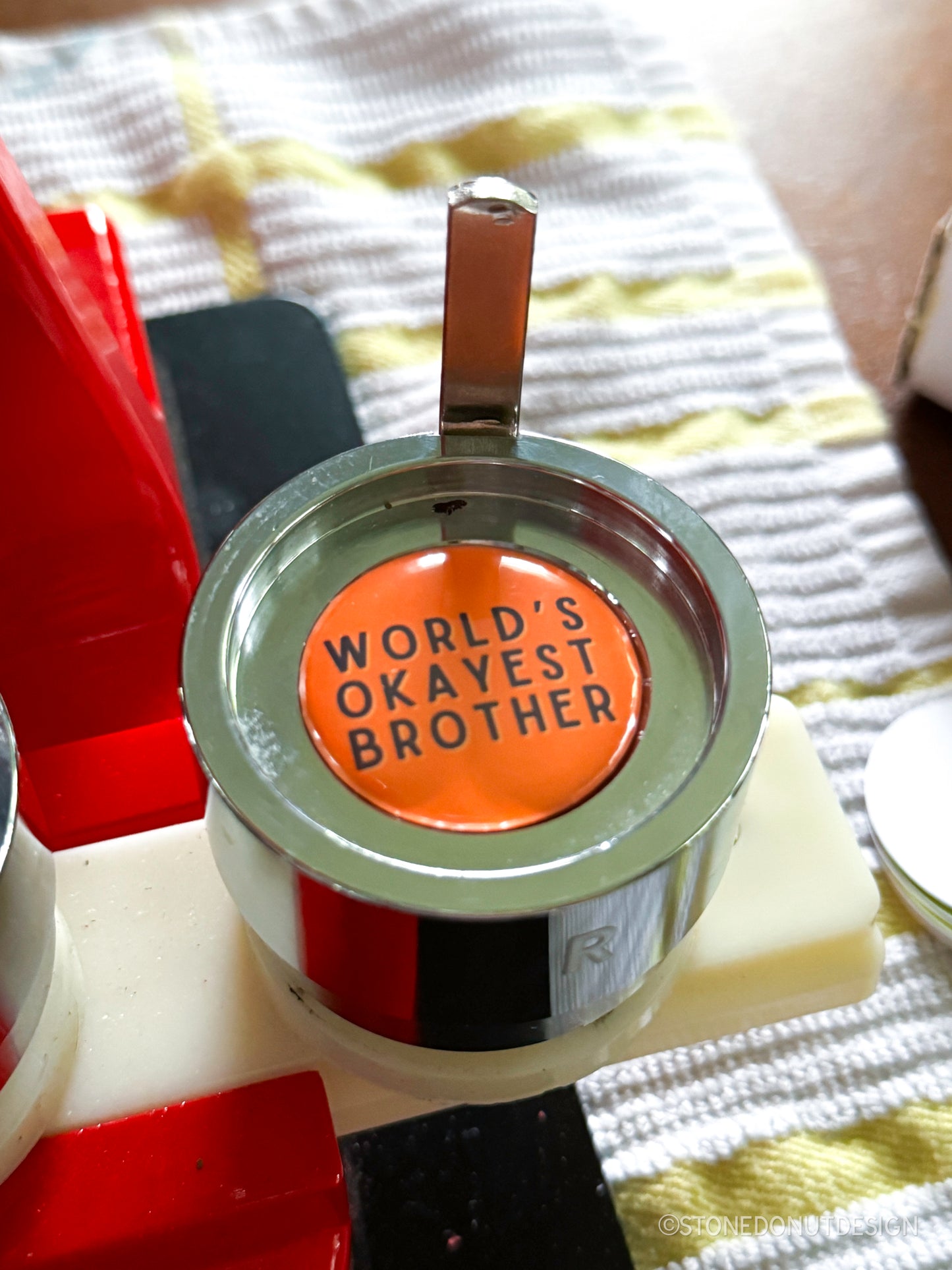 World's Okayest Brother Pinback Button